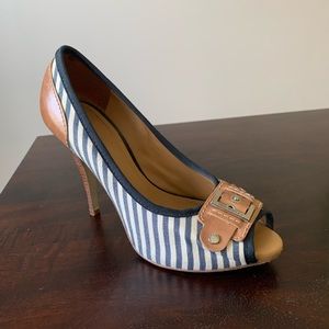 Gianni Bini Denim Striped High Heels